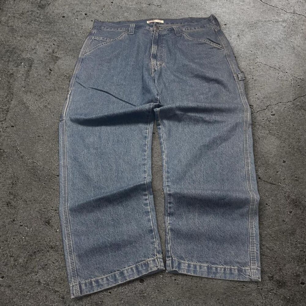Levi-s Men's Blue and Navy Jeans